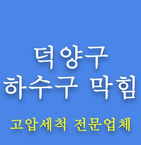 덕양구 하수구 막힘 8163