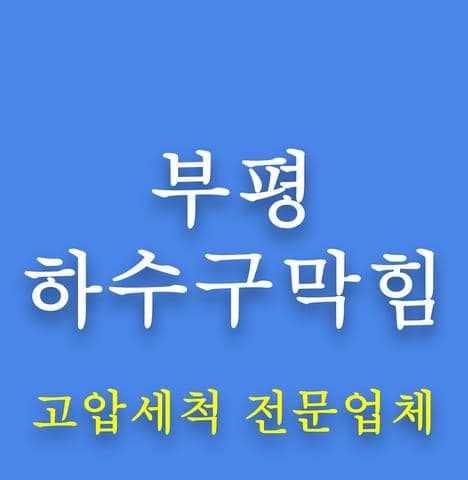 부평 하수구막힘