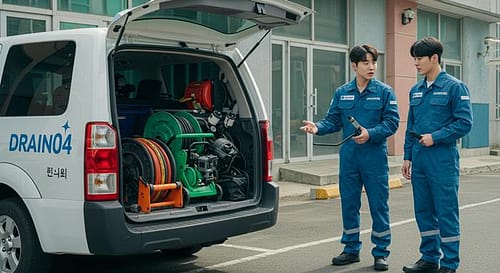 배관 기름때 100% 제거! 인산 하수구고압세척