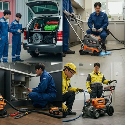 부천 하수구고압세척 중동 상가 배관 막힘