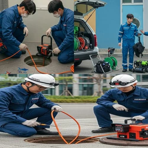 오산 하수구고압세척 아파트 횡주관 청소