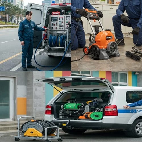 오산 하수구고압세척 아파트 횡주관 청소