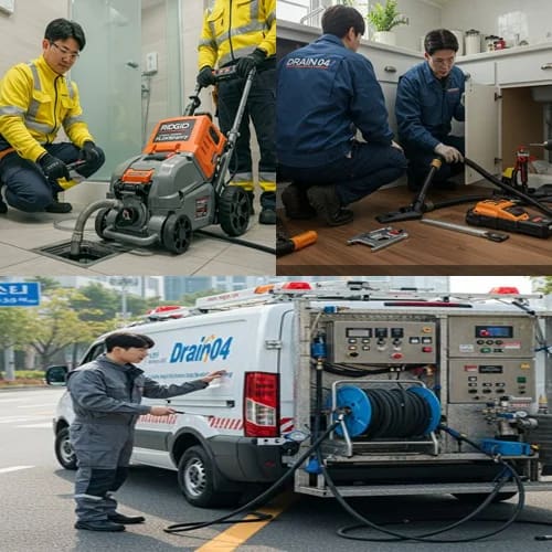오산 하수구고압세척 아파트 횡주관 청소