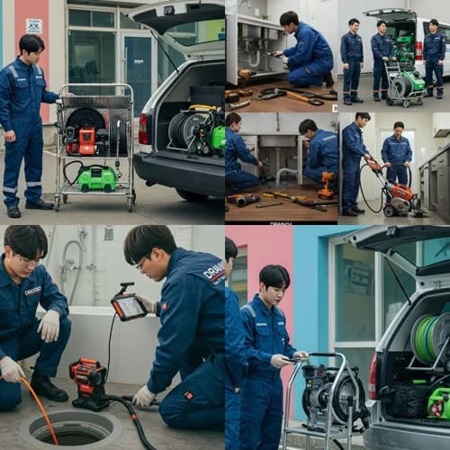 팔달구 고압세척 매산로 식당가 하수구