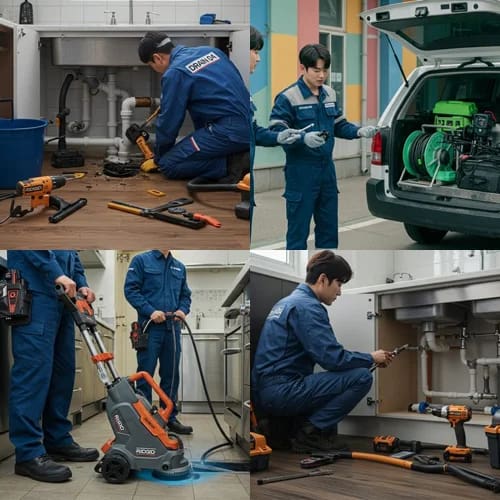 강동구 고압세척 상가 화장실 배관 청소