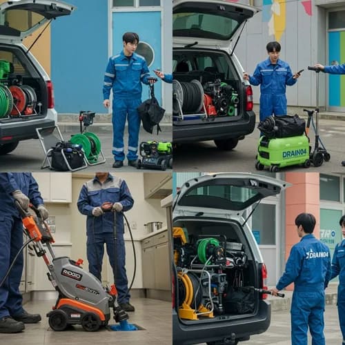 안산시 하수구고압세척 반월공단 공장 배관