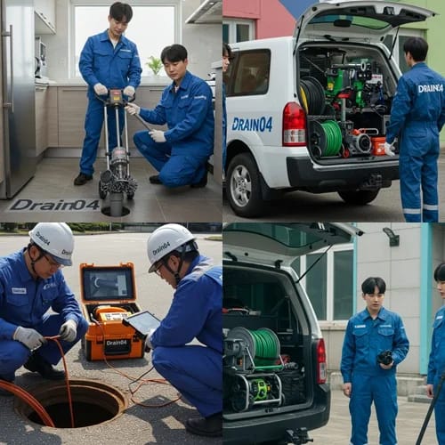 송파 하수구고압세척 방이동 먹자골목 하수구