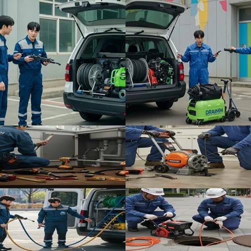 송파 하수구고압세척 방이동 먹자골목 하수구