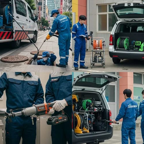 마포구 하수구고압세척 홍대입구역 식당가