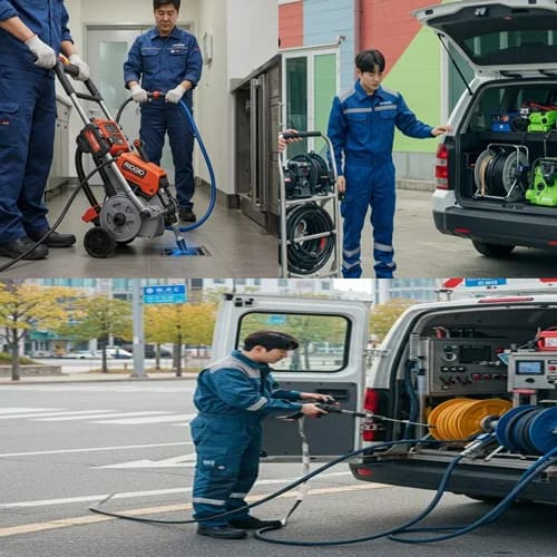 권선구 하수구고압세척 수원 터미널 인근 상가