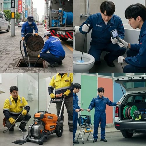 오산시 하수구고압세척 세교지구 아파트 횡주관
