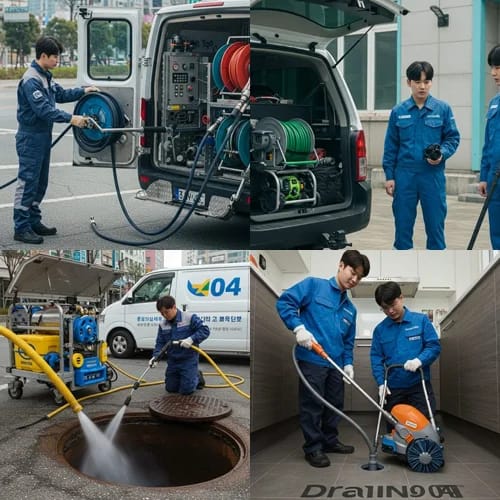 오산시 하수구고압세척 세교지구 아파트 횡주관