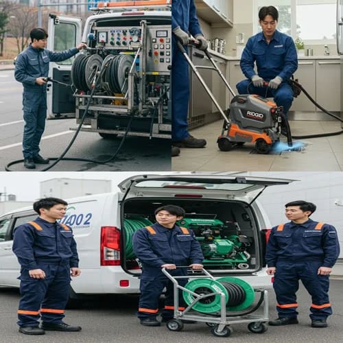 오정구 고압세척 부천 산업단지 공장 배관