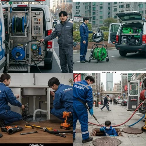 인천 고압세척 인천항 물류센터 배관