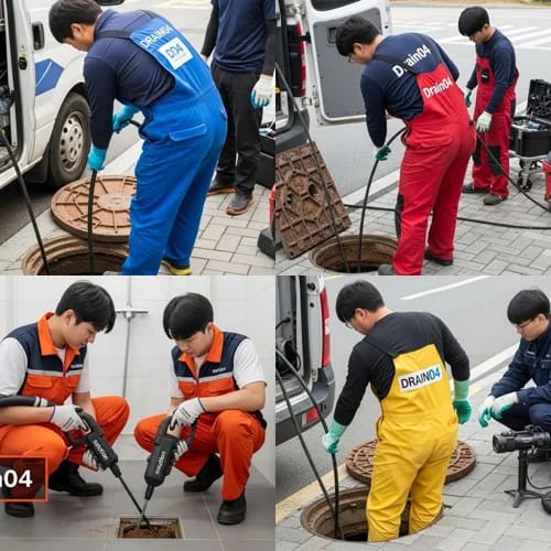 수지 하수구고압세척 신분당선 역세권 상가