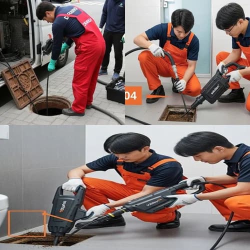 시흥 고압세척 월곶포구 횟집 하수구