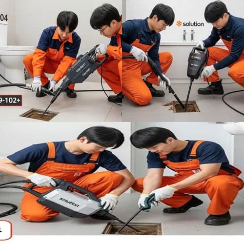 수지 고압세척 상현동 아파트 횡주관