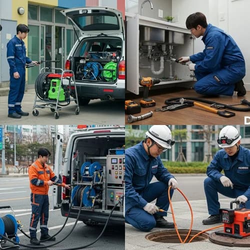 중구 고압세척 명동 거리 상가 하수구
