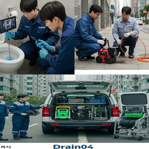 중구 고압세척 명동 거리 상가 하수구