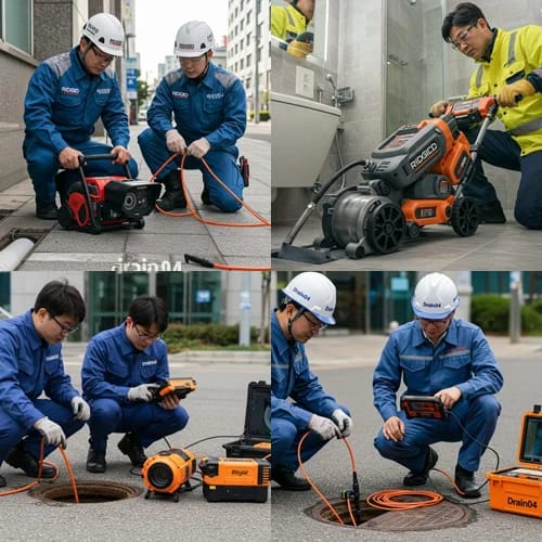 양주시 고압세척 고읍지구 상가 배관
