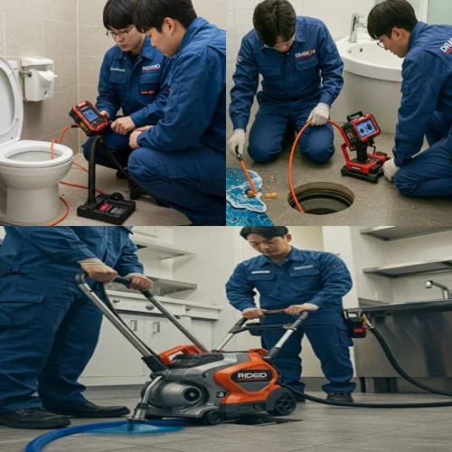 양주시 고압세척 고읍지구 상가 배관