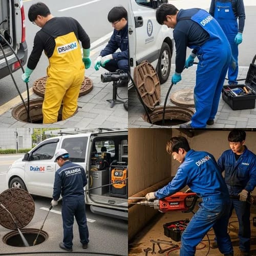 화성 하수구고압세척 남양읍 공단 배관