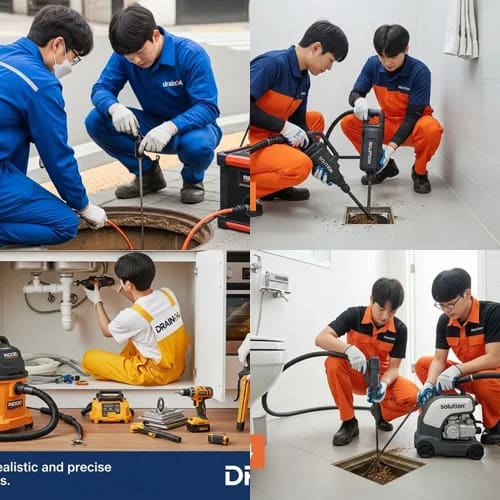 강남 고압세척 논현동 영동시장 하수구
