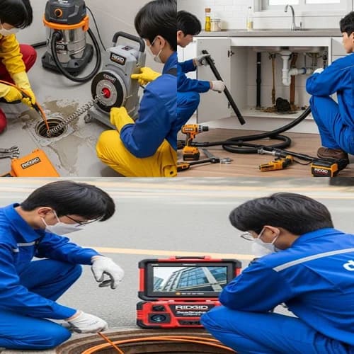 강남 고압세척 논현동 영동시장 하수구