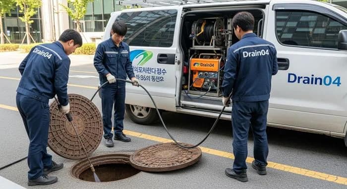 안양시 하수구고압세척 범계역 로데오거리