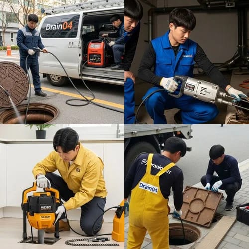 안산 고압세척 안산역 다문화거리 하수구