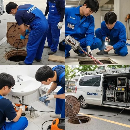 구리 하수구고압세척 구리 농수산물시장 하수구