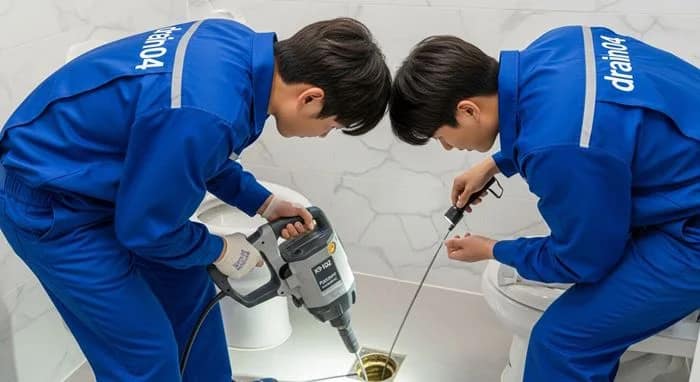 송파 하수구 고압세척 방이동 먹자골목
