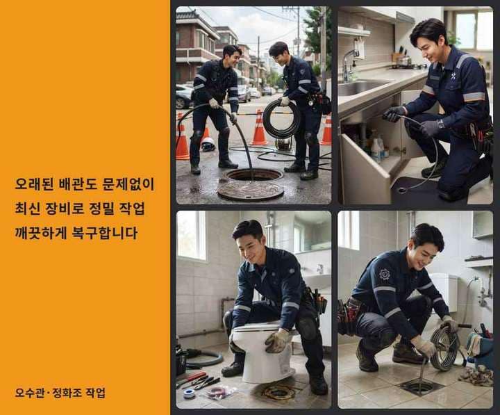 강동구 오수관막힘 작업 현장